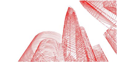 soyut mimari duvar kağıdı tasarımı, dijital konsept arkaplan