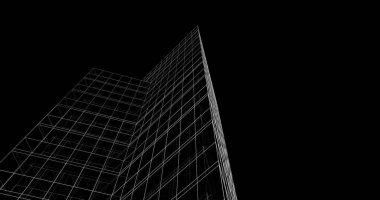 Mimari sanat konseptinde soyut çizgiler, minimum geometrik şekiller. 