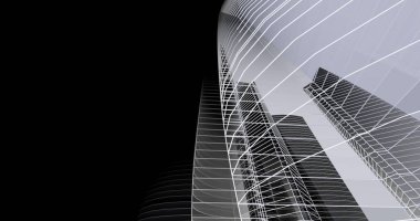 soyut mimari duvar kağıdı tasarımı, dijital konsept arkaplan