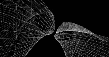 soyut mimari duvar kağıdı tasarımı, dijital konsept arkaplan