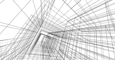 soyut mimari duvar kağıdı tasarımı, dijital konsept arkaplan