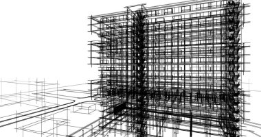soyut mimari duvar kağıdı tasarımı, dijital konsept arkaplan