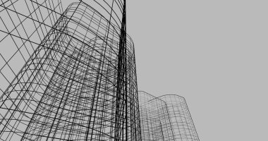 soyut mimari duvar kağıdı tasarımı, dijital konsept arkaplan