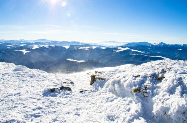 Dağların manzarası, doğa arkaplanı