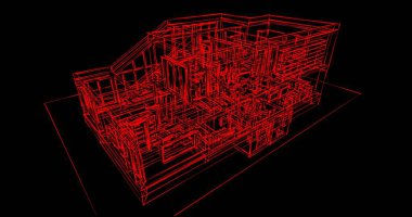 soyut mimari duvar kağıdı tasarımı, dijital konsept arkaplan