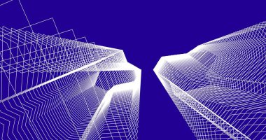 soyut mimari duvar kağıdı tasarımı, dijital konsept arkaplan