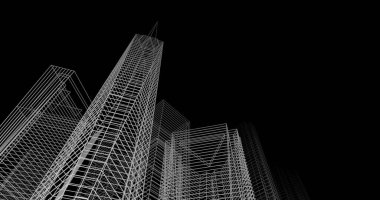 soyut mimari duvar kağıdı tasarımı, dijital konsept arkaplan