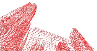 soyut mimari duvar kağıdı tasarımı, dijital konsept arkaplan