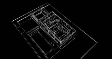 soyut mimari duvar kağıdı tasarımı, dijital konsept arkaplan
