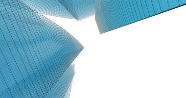 Arkaplanda mimari bina 3d illüstrasyon