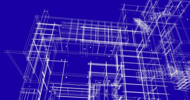 soyut mimari duvar kağıdı tasarımı, dijital konsept arkaplan