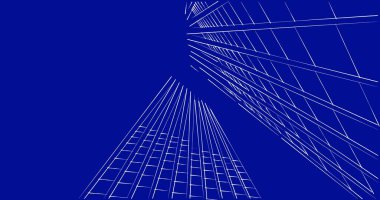 soyut mimari duvar kağıdı tasarımı, dijital konsept arkaplan