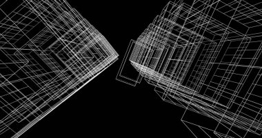 soyut mimari duvar kağıdı tasarımı, dijital konsept arkaplan