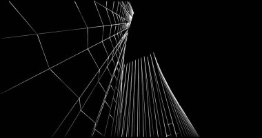 soyut mimari duvar kağıdı tasarımı, dijital konsept arkaplan