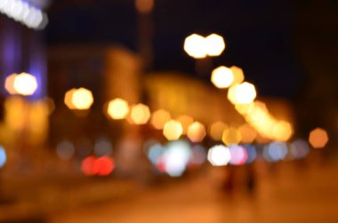 Bulanık soyut ışıklar gece şehrin arka planı