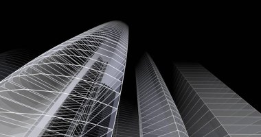 soyut mimari duvar kağıdı tasarımı, dijital konsept arkaplan