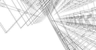 soyut mimari duvar kağıdı tasarımı, dijital konsept arkaplan