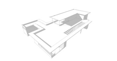 soyut mimari duvar kağıdı tasarımı, dijital konsept arkaplan
