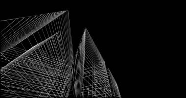 soyut mimari duvar kağıdı tasarımı, dijital konsept arkaplan