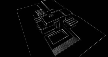 soyut mimari duvar kağıdı tasarımı, dijital konsept arkaplan