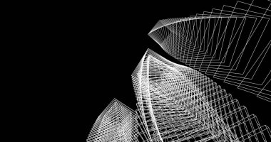 soyut mimari duvar kağıdı tasarımı, dijital konsept arkaplan