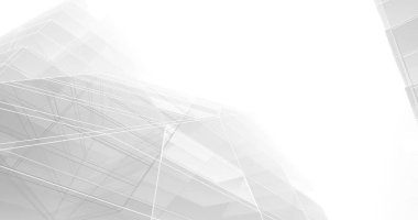 Mimari sanat konseptinde soyut çizgiler, minimum geometrik şekiller. 