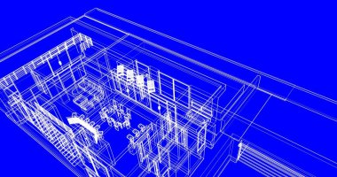 soyut mimari duvar kağıdı tasarımı, dijital konsept arkaplan