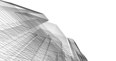 soyut mimari duvar kağıdı tasarımı, dijital konsept arkaplan