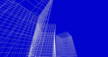 soyut mimari duvar kağıdı tasarımı, dijital konsept arkaplan