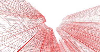 soyut mimari duvar kağıdı tasarımı, dijital konsept arkaplan