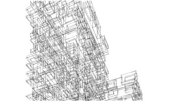 soyut mimari duvar kağıdı tasarımı, dijital konsept arkaplan