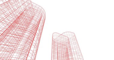 soyut mimari duvar kağıdı tasarımı, dijital konsept arkaplan