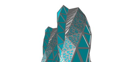 soyut mimari duvar kağıdı tasarımı, dijital konsept arkaplan