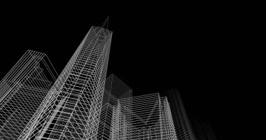 soyut mimari duvar kağıdı tasarımı, dijital konsept arkaplan