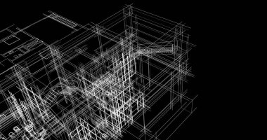 soyut mimari duvar kağıdı tasarımı, dijital konsept arkaplan