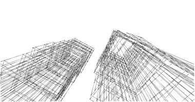 soyut mimari duvar kağıdı tasarımı, dijital konsept arkaplan