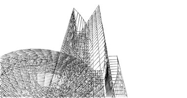 soyut mimari duvar kağıdı tasarımı, dijital konsept arkaplan