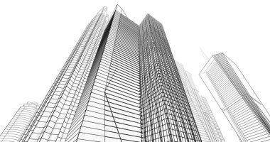 soyut mimari duvar kağıdı tasarımı, dijital konsept arkaplan