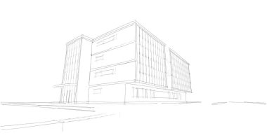 soyut mimari duvar kağıdı tasarımı, dijital konsept arkaplan