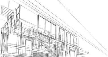 soyut mimari duvar kağıdı tasarımı, dijital konsept arkaplan