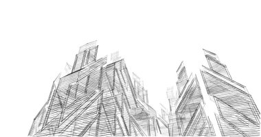 soyut mimari duvar kağıdı tasarımı, dijital konsept arkaplan