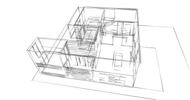 soyut mimari duvar kağıdı tasarımı, dijital konsept arkaplan