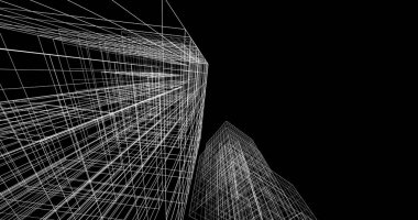 soyut mimari duvar kağıdı tasarımı, dijital konsept arkaplan