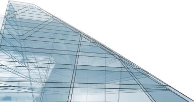 Mimari sanat konseptinde soyut çizgiler, minimum geometrik şekiller. 