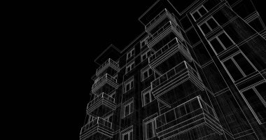 soyut mimari duvar kağıdı tasarımı, dijital konsept arkaplan