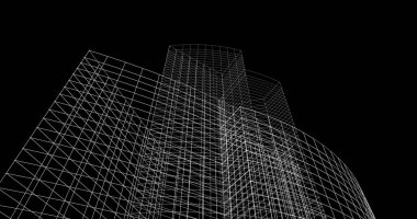 soyut mimari duvar kağıdı tasarımı, dijital konsept arkaplan