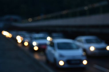 Bulanık şehir. Renkli soyut arkaplan