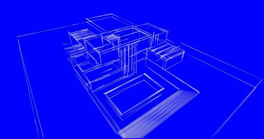 soyut mimari duvar kağıdı tasarımı, dijital konsept arkaplan