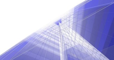Mimari sanat konseptinde soyut çizgiler, minimum geometrik şekiller. 