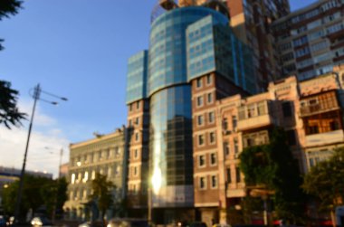 Bulanık şehir. Soyut arkaplan